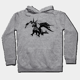 Dragon minimal silhouette white Hoodie